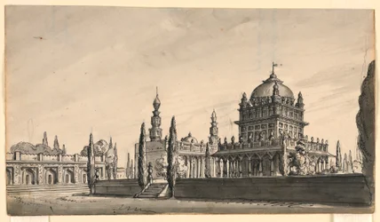 Disegno, Scenografia, Tempio Orientale, inizio XIX secolo